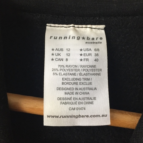 Running Bare Long Weekend Hoodie in Black - Picture 8 of 8